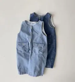 90 オーバーオール　デニム　男の子　女の子　韓国　海外　夏　冬　秋