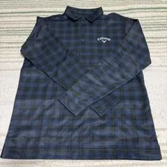 Callaway ゴルフシャツ M ネイビー チェック