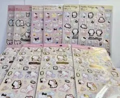 3-サンリオ ハローキティ 箔押しシール まとめ売り 10枚セット