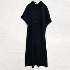 HARE 半袖 プリーツ スクエアソデシアーワンピース ブラック - メルカリ