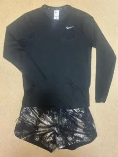 NIKE Dri-FIT ランニングパンツ ロンTセット M ブラック