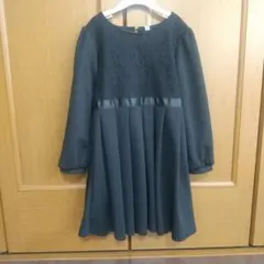 フレアたっぷり ワンピース ブラック フォーマル対応 レース 西松屋