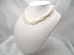 淡水ライスパール5連ネックレス