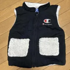 Champion ダウンベスト 100黒/白