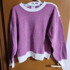 coen ジグザグパターン 長袖セーター Lサイズ