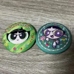 パワーパフガールズ 刺繍入り缶バッジ バターカップ 2個セット