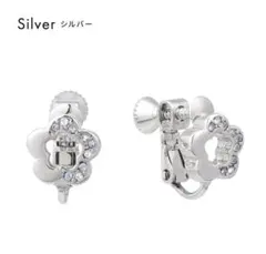 MARY QUANT ハーフストーンデイジーイヤリング2 シルバー
