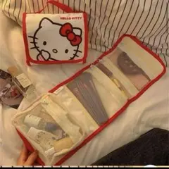 ✨️ ハローキティ 化粧品バッグ 大容量収納トラベルバッグ✨️のサムネイル