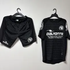 DALPONTE 上下セットアップ ブラック ドット柄 S サッカー フットサルのサムネイル