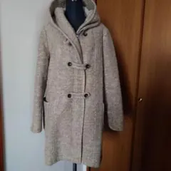ベージュ ダッフルコート ウール混紡