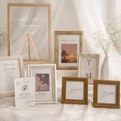 写真を入れて並べるだけ✨　結婚式　ウェルカムスペースセット　すぐ発送