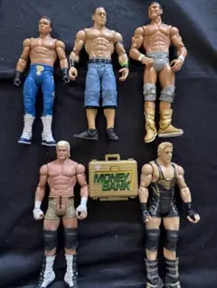 プロレスフィギュア 5体セット WWE プロレスフィギュア 5体セット チャンピオンベルト付き - メルカリ