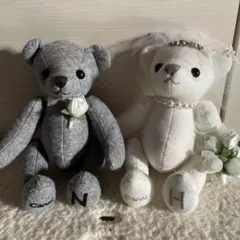 4℃ウェディングイニシャル入りぬいぐるみ