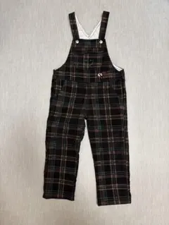 チェック柄コーデュロイオーバーオール 110cm