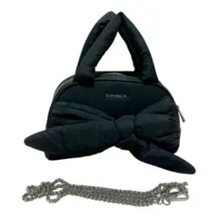 EMODA リボンバッグ 2way チェーン ブラック 韓国風　コンパクト