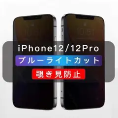 iPhone12/12pro 覗き見防止 ブルーライトカット ガラスフィルム