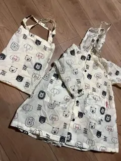 動物柄ベビーレインコートセット　Sサイズ