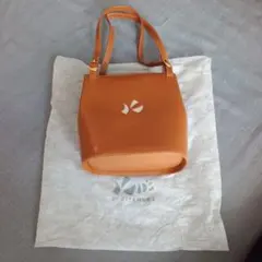 KITAMURA ブラウン レザーハンドバッグ