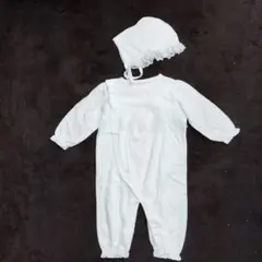 未使用品ベビードレス　産着　お宮参り　レース　セレモニードレス　コットン100%