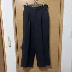 メンズ スラックス ネイビー ワイドパンツ