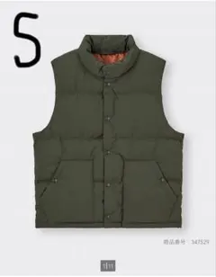 【美品】GU カーキ オリーブ ヒートパデットベスト Sサイズ