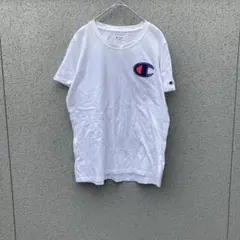 3287【チャンピオン】L 半袖Tシャツ ロゴワッペン ホワイトのサムネイル