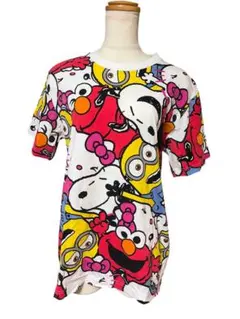 USJ 15周年　派手Tシャツ　キティ/ミニオン/スヌーピー/セサミ　Mサイズ