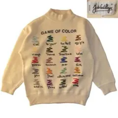 JC de CASTELBAJAC　カラー刺繍　オフホワイト　セーター　42