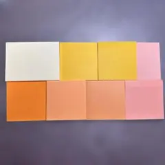 【暖色系】黄色 オレンジ 暖色系 付箋 8枚セット