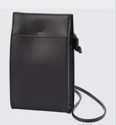 UNIQLO レザータッチミニツールショルダーバッグ 黒　サコッシュ　ブラック