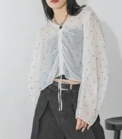 JEANASIS　2WAYビーズドロストブラウスのサムネイル