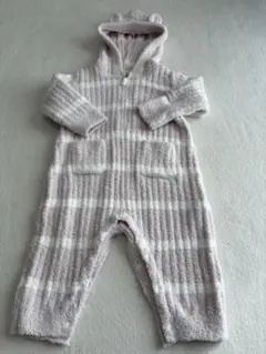 値下げ中！！　ジェラピケ　耳付きフード　モコモコロンパース　80-90