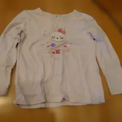 58.KP ピンク ウサギ プリント 長袖カットソー 130 ニットプランナー