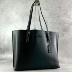 極美品 コーチ モリー トートバッグ ビジネスバッグ A4可 レザー 肩掛け 黒