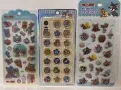 トムとジェリー ドロップジェリー　おはじきシール　ぷくぷくシール　３枚セット