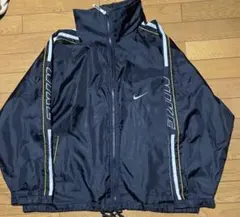 90s 白タグ NIKE ナイキ ナイロンジャケット USA製　刺繍　袖ロゴ