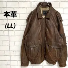 激渋　本革　短丈　レザージャケット　ショート丈　リアルレザー　茶色　大きいサイズ