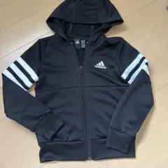 adidas フード付きジャケット 130サイズ 黒