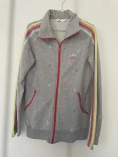 adidas グレー ジップアップ トレーナー