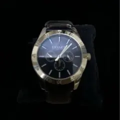 希少　COACH クォーツ 腕時計 ブラック ゴールド 箱ありのサムネイル