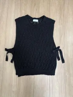 レース編み ニットベスト