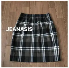 着画あり 未使用 JEANASIS 起毛 チェックスカート