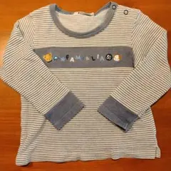 familiar ストライプ ロンT