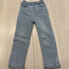 petit main オーガニックコットン 110 デニム風パンツ