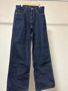 UNIQLO ユニクロ デニムパンツ ワイドストレート インディゴブルー