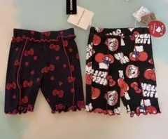 新品タグ付き/キティちゃんメロウハーフパンツ/サイクルパンツ/90.100
