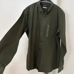 RUSH HOUR 長袖シャツ カーキ XL スリムフィット