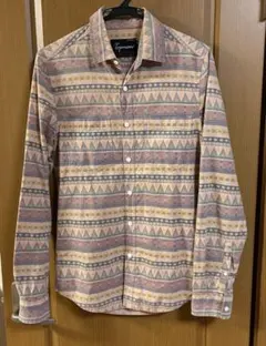 Topman 幾何学模様 長袖シャツ