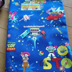 トイ・ストーリー　ハンドメイド生地　レア　オックス　ブルー