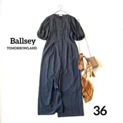 Ballsey✨定価3万円　セルロースツイル パフスリーブオールインワン　36